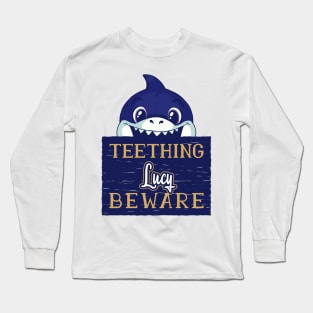 Lucy - Funny Kids Shark - Personalized Gift Idea - Bambini Long Sleeve T-Shirt